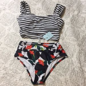 Cupshe high waisted tank bathing suit